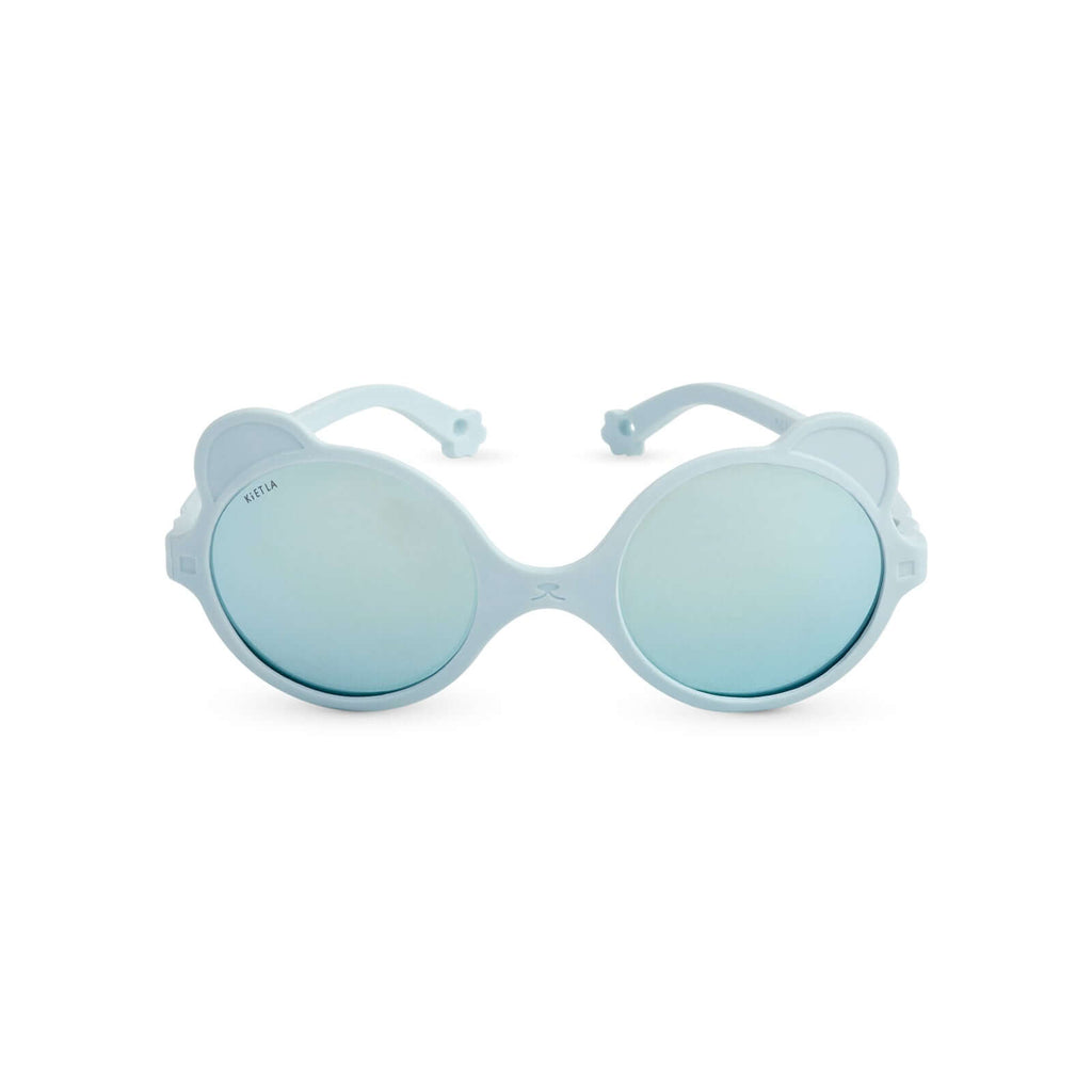 KI ET LA Ourson baby sunglasses sky blue front view