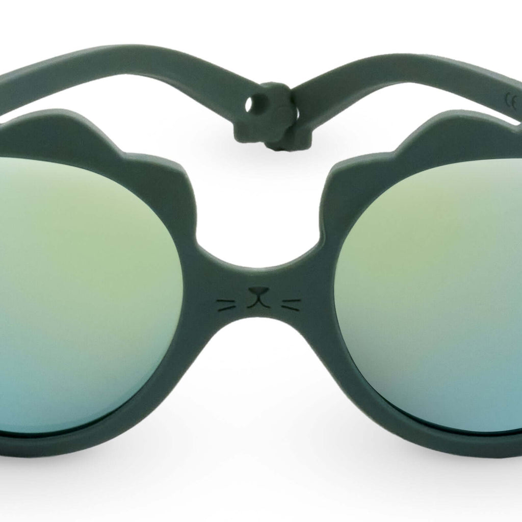 KI ET LA Lion baby sunglasses green lion muzzle