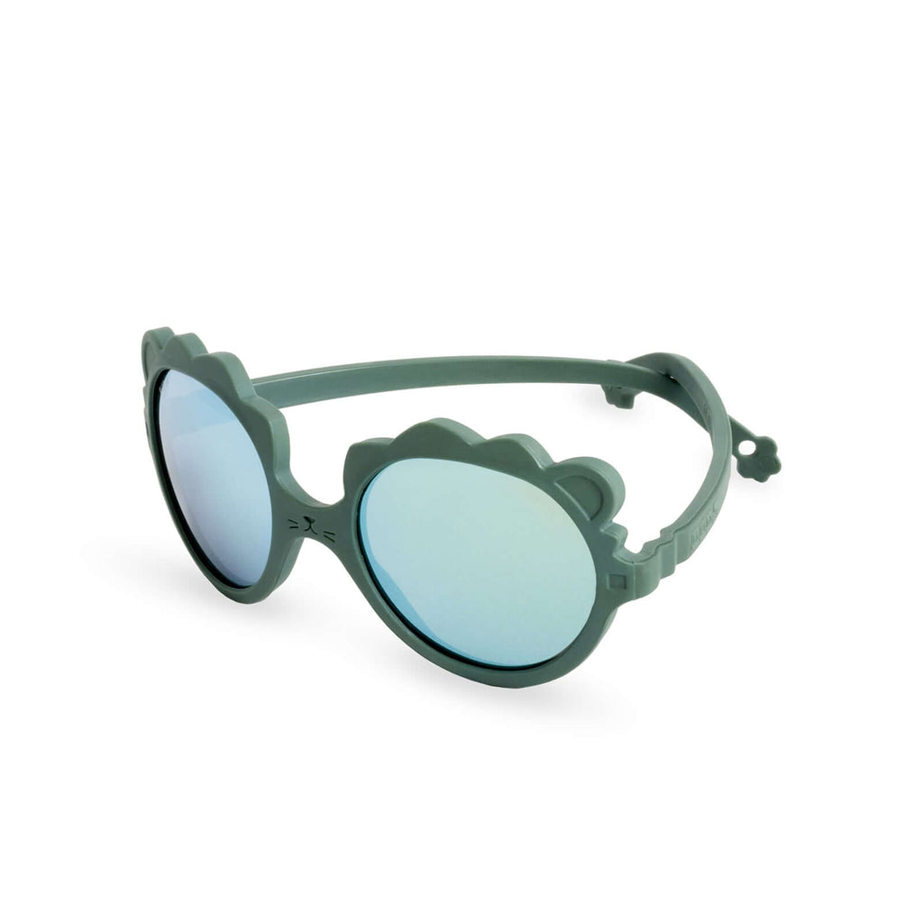 KI ET LA Lion baby sunglasses green side view