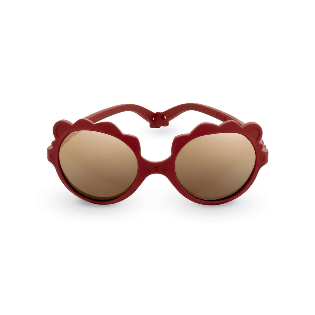 KI ET LA Lion baby sunglasses sienna front view