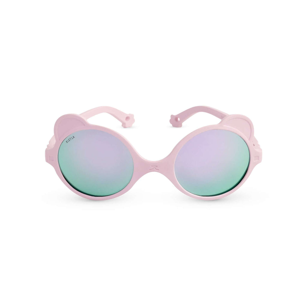 KI ET LA Ourson baby sunglasses light pink front view